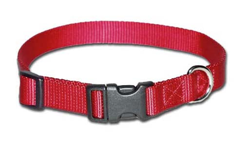 Leather Brothers  Kwik Klip Adjustable Dog Collar Small Red (Small, Red)