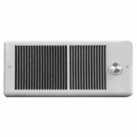 TPI 4300 Series Low Profile Fan Forced Wall Heater With Wall Box 1500 Watts, 240 V (1500W, White)