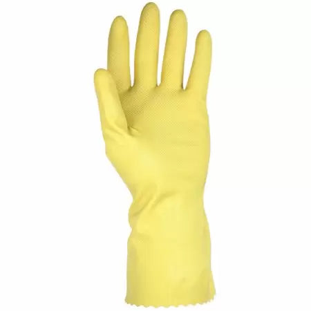 Custom Leathercraft Yellow Household Latex Gloves Medium (Medium, Yellow)