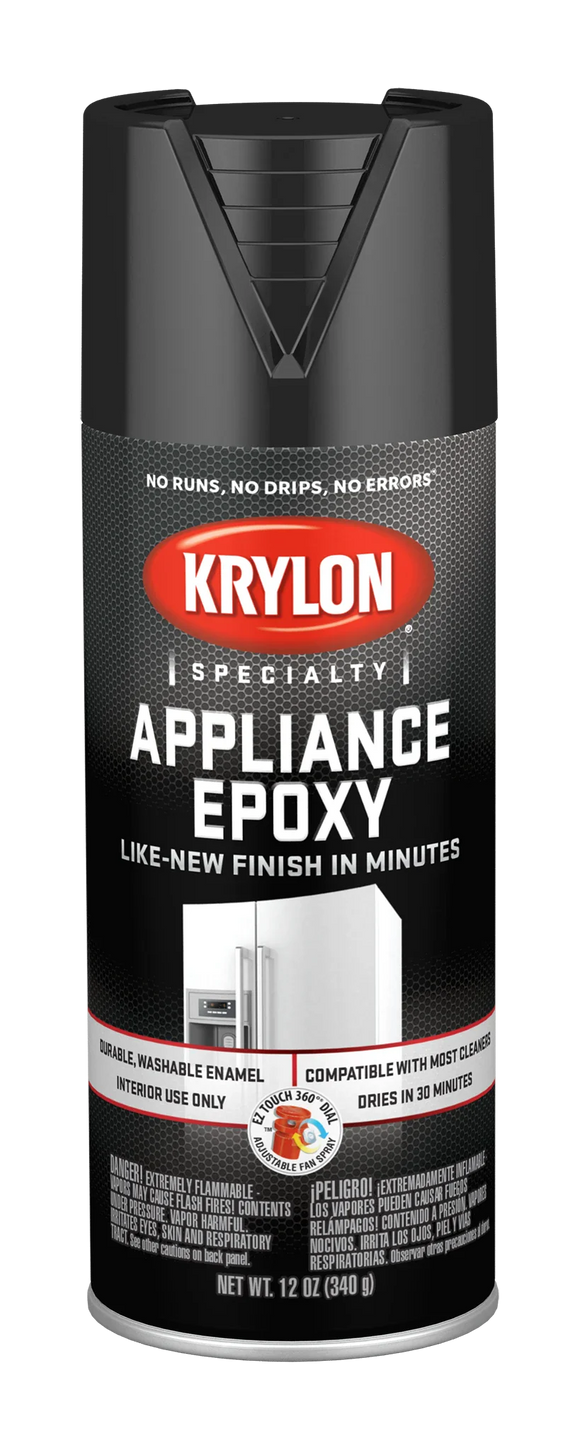 Krylon® Appliance Epoxy Spray Paint Gloss 12 oz. Black (12 oz., Black)