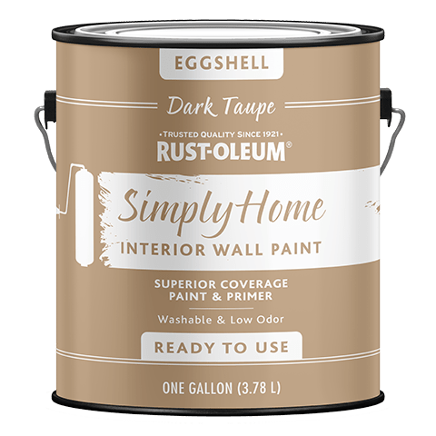 Rust-Oleum® Simply Home® Interior Wall Paint Eggshell Dark Taupe (Gallon, Eggshell Dark Taupe)