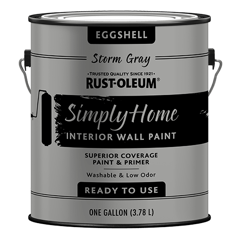 Rust-Oleum® Simply Home® Interior Wall Paint  Eggshell Storm Gray (Gallon, Eggshell Storm Gray)