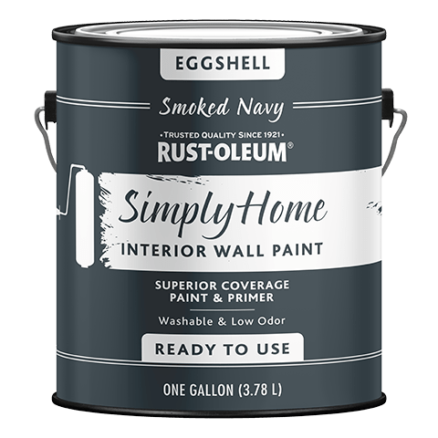 Rust-Oleum® Simply Home® Interior Wall Paint  Eggshell Smoked Navy (Gallon, Eggshell Smoked Navy)