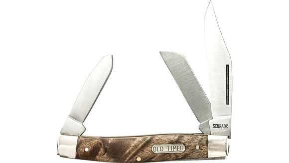 Schrade Old Timer Senior Folding Pocket Knife Desert Iron Wood 3 in. (3