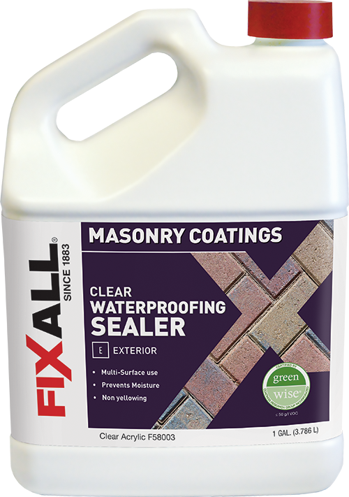 FixAll Clear Waterproofing Sealer Clear - 1 Gallon (1 Gallon, Clear)