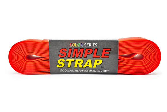 Simple Strap The Original All Purpose Rubber Tie Down, 2mm Regular Duty (800 PSI) 20 Ft. X 2mm X 40mm, Red (20' X 2mm X 40mm, Red)