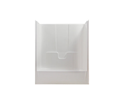 Clarion Bathware RE7901LX 60 x 33 AcrylX One-Piece Alcove Left-Hand Drain Tub Shower in White (60 x 33 x 74, White)