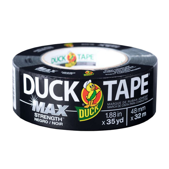 Duck Max Strength® Brand Duct Tape - Black, 1.88 in. x 35 yd. (1.88