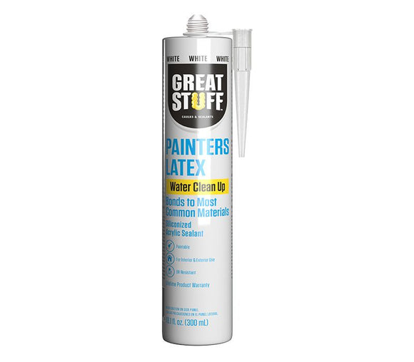 Great Stuff™ Painters Latex Siliconized Acrylic Caulk, 10.1 Fl. Oz. White (10.1 Fl. Oz., White)