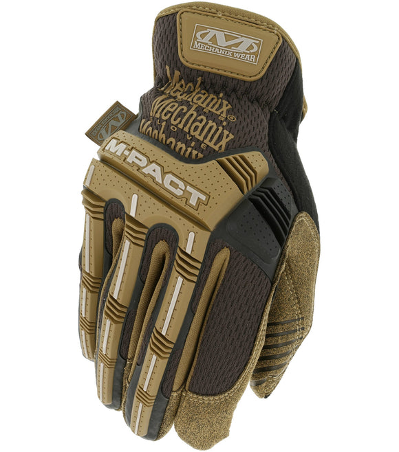 Mechanix Wear Mpact Resistant Work Gloves M-Pact® Open Cuff Brown, Medium (Medium, Brown)
