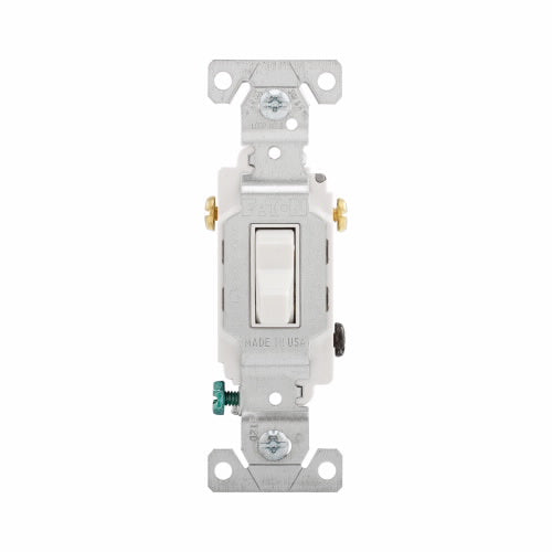 Eaton Cooper Wiring Commercial Grade Toggle Switch 20A, 120/277V White