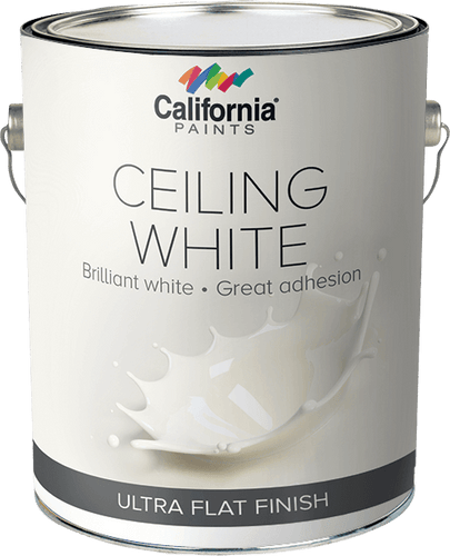 California Paint Latex Ceiling Flat, 5 Gallons  White