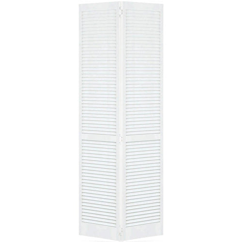 Kimberly Bay Traditional Louver Louver White Solid Core Wood Bi-Fold Door 36 x 80 (36 x 80, White)