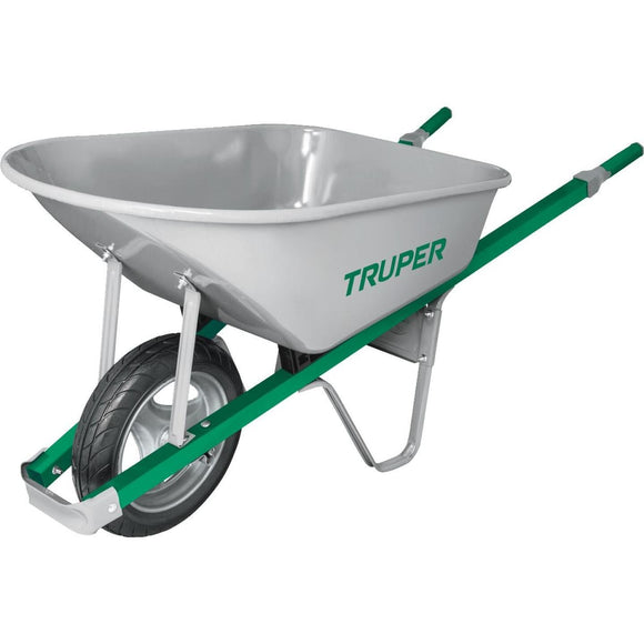 Truper Tru Tough 6 Cu. Ft. Steel Wheelbarrow