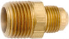 Anderson Metals 45° Brass Flared Tube Male Connector Flare x MNPT Ends