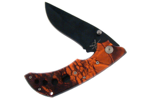 Frost Cutlery Orange Camo Snapshot Tactical