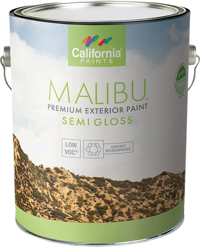 California Products Malibu Premium Exterior Paint Semi Gloss Super Hide White - 1 Quart