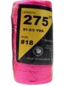 T.w Evans Cordage #18 Nylon Mason Line 275' Pink