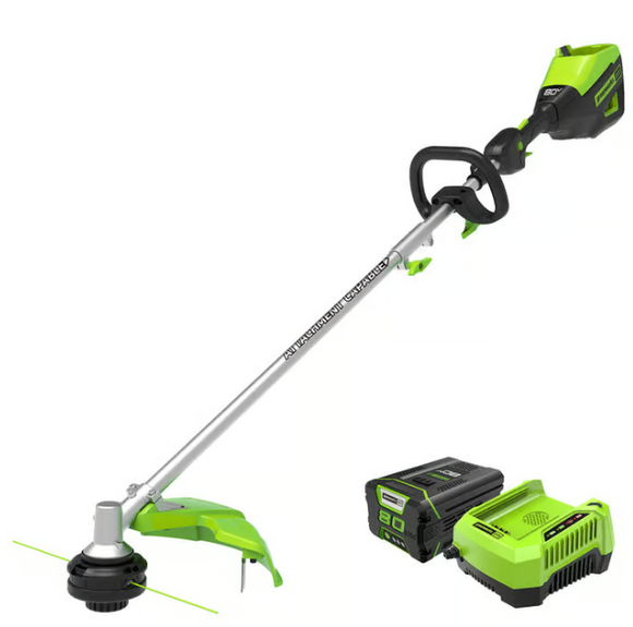 Greenworks 80V Cordless Battery String Trimmer (Attachment Capable) w/ 2.5 Ah Battery & Charger