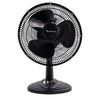 Comfort Zone 12 3-Speed Oscillating Table Fan With Adjustable Tilt In Black