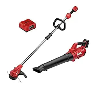 Skil PWR CORE 20 Brushless 13 String Trimmer and 400 CFM Leaf Blower