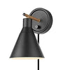 Globe Electric Tristan Plug-In/Hardwire Matte Black Wall Sconce