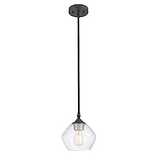 Globe Electric Harrow 1-Light Matte Black Pendant