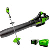 Greenworks 80V 16 String Trimmer & 80V Axial Blower Combo Kit, 2.0Ah Battery and Charger Included