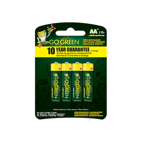 Go Green Power® AA Alkaline 4pk