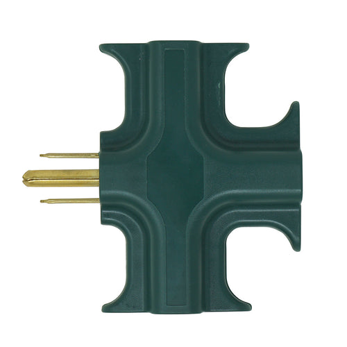 Woods® 3-Outlet Green Power Adapter