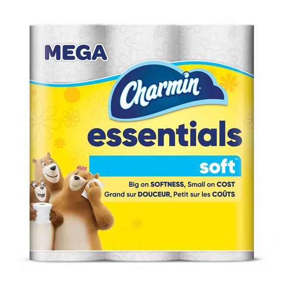 Charmin Essentials Soft Toilet Paper, 12 Mega Roll