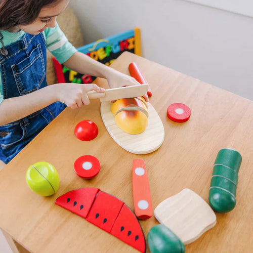 Melissa & Doug Cutting Food - Wooden Play Food