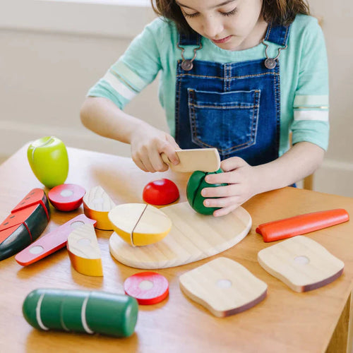 Melissa & Doug Cutting Food - Wooden Play Food