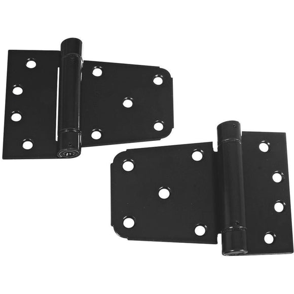 National 3-1/2 In. Black Heavy-Duty Gate Hinge Set (2 Count)