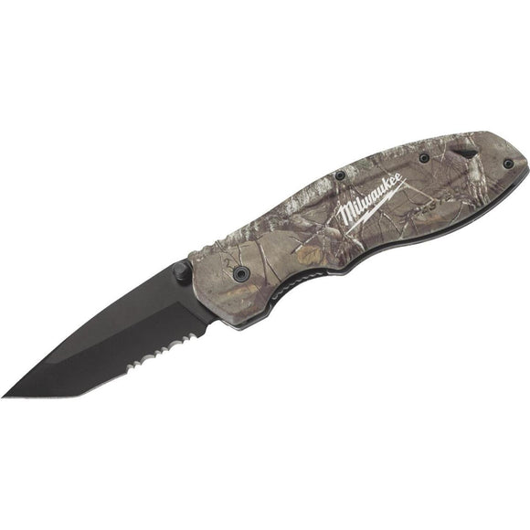 Milwaukee FASTBACK Camo 3 In. Folding Knife