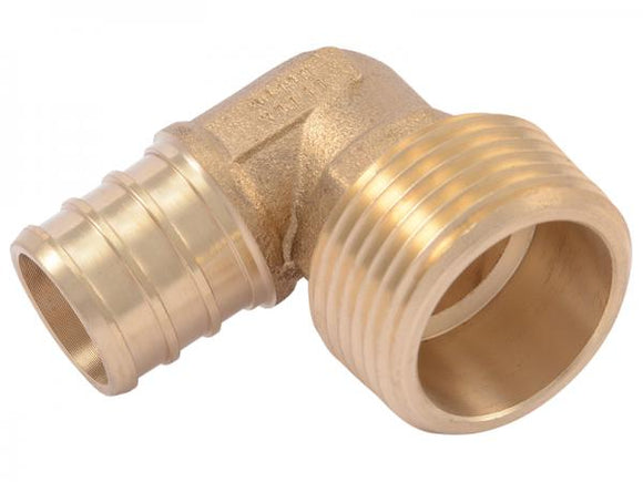 Sharkbite Brass Crimp Adapter Elbow 3/4 in. x 3/4 in. MNPT