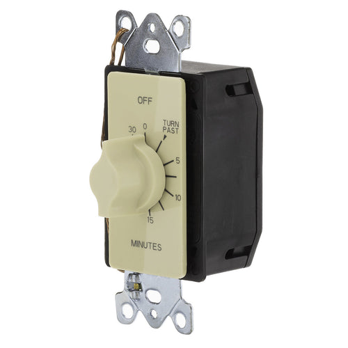 NSI Industries Tork 30 Minute In-Wall Twist Timer Switch, Ivory Faceplate