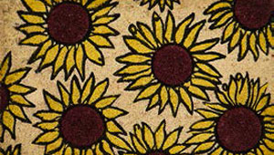 QRRI Sun Flowers Heavy Duty Coco Mat - 18'' x 30''