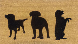 Qrri Inc Three Dogs Entrance Mat 18