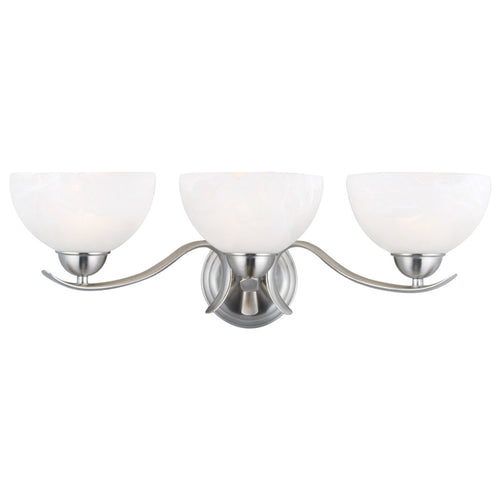 Design House Trevie Sconce in Satin Nickel 3-Light 9-Inch by 23-Inch