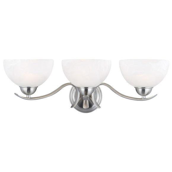 Design House Trevie Sconce in Satin Nickel 3-Light 9-Inch by 23-Inch